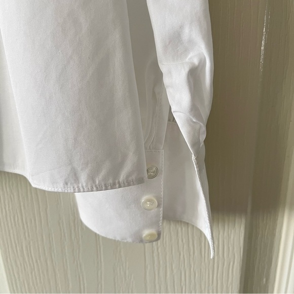 CELINE St Tropez Blouse with Broderie Anglaise - White - Size 34 - Picture 7 of 13